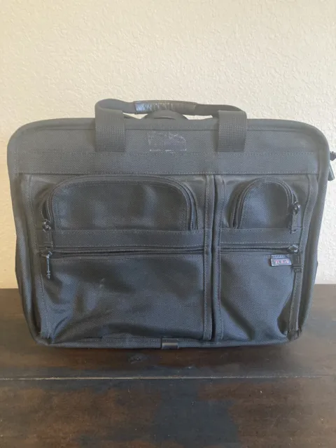 TUMI 2206D3 Black Ballistic Wheeled Expandable Laptop Bag Briefcase With Lock