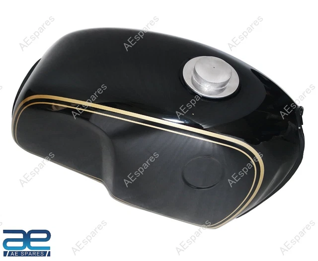 BLACK PAINTED GOLDEN Strip Steel Fuel Tank + Cap For BMW R100 RT RS R90 ...