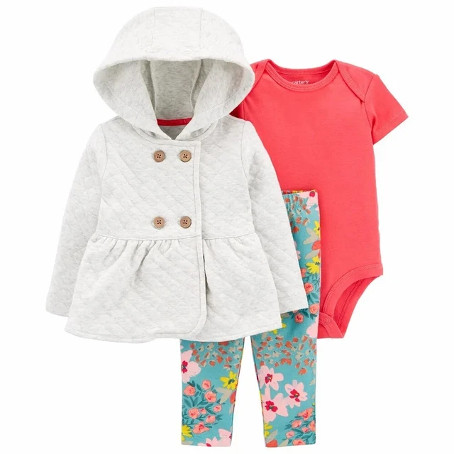 Baby Carter's 3-Piece Quilted Little Cardigan Set Size 9M NWT