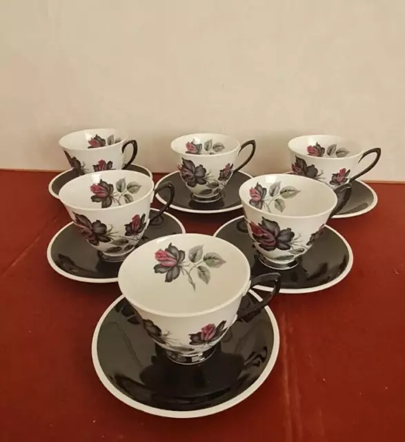 Royal Albert Masquerade Cup and Saucer x 6