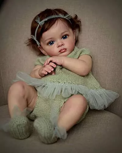 22" Reborn Baby Dolls Handmade Vinyl Silicone Newborn Doll Lifelike Girl Gift