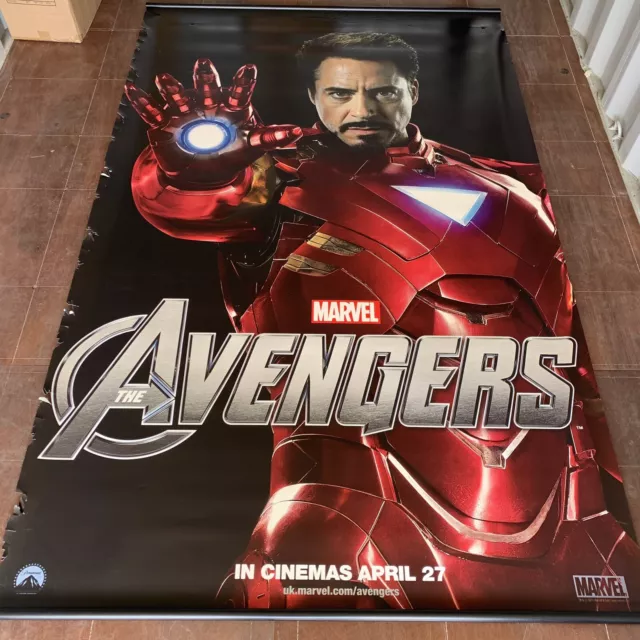 The AVENGERS (IRON MAN) Cinema Banner 8x5 Large Cinema Vinyl Poster Marvel