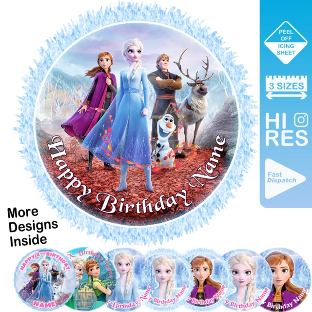 Frozen Cake Topper personalisierte essbare Glasur