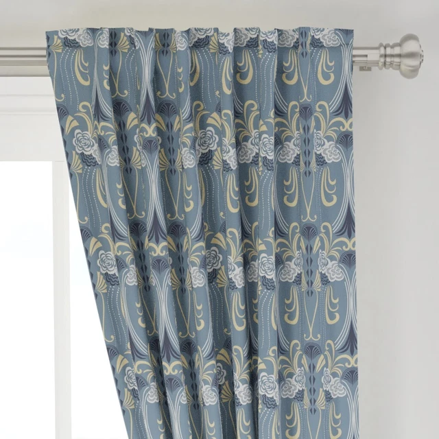 Art Deco Victorian 1920 Nouveau Modern 50" Wide Curtain Panel Spoonflower