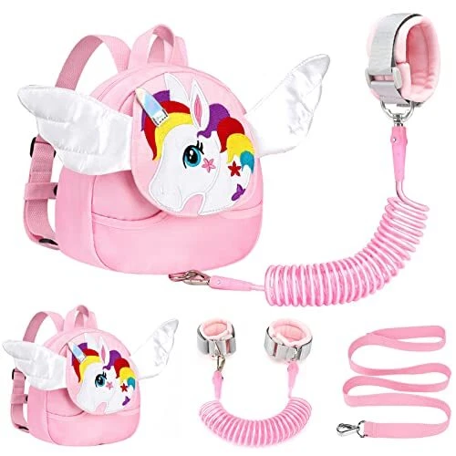 Toddler Harness Backpack Leash, Cute Unicorn Kid Backpacks with Anti Lost