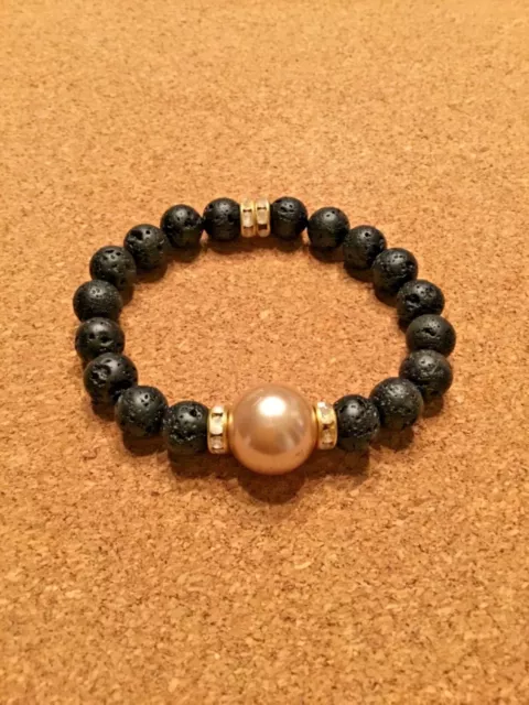 Healing Bracelet Custom Made Volcanic Lava Stone Meditation Beads