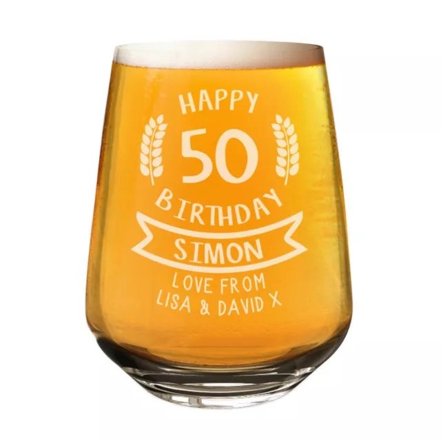 Happy Anniversaire Bière Verre Tasse Transparent 18 Ans Cadeau Célébrer  Neuf
