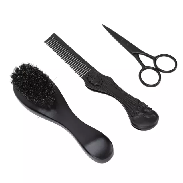 Beard Comb Scissors Beard Brush Beard Modeling Set Aufbewahrungsbeutel Für B