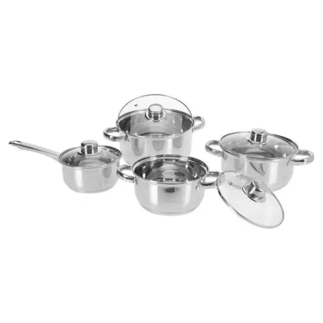 Excellent Houseware Ensemble de casseroles 8 pcs Acier inoxydable , Matériel de