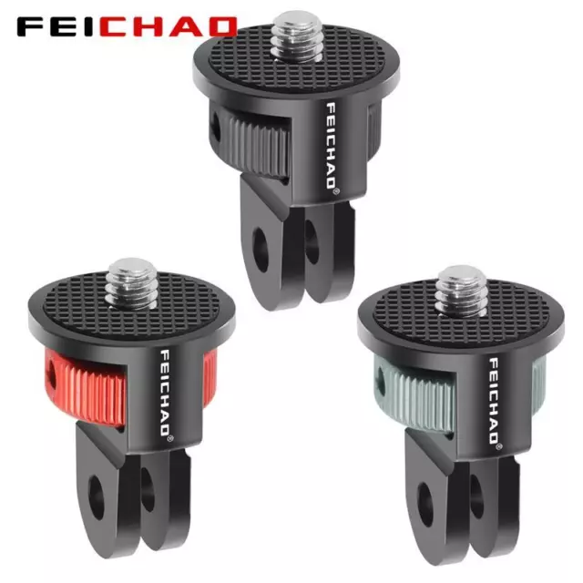 FEICHAO 360° Rotation Tripod Adapter Mount 1/4 Screw Converter for Gopro Camera