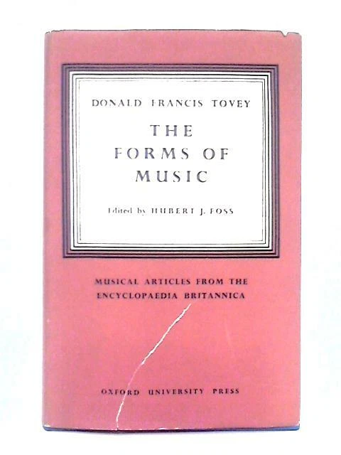 THE FORMS OF Music - Donald Francis Tovey CD 4ADA EUR 12,09 - PicClick IT