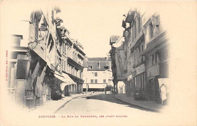CPA 27 EVREUX LA RUE DU NEUBOURG LES AVANT SOLIERS (dos non divisé)