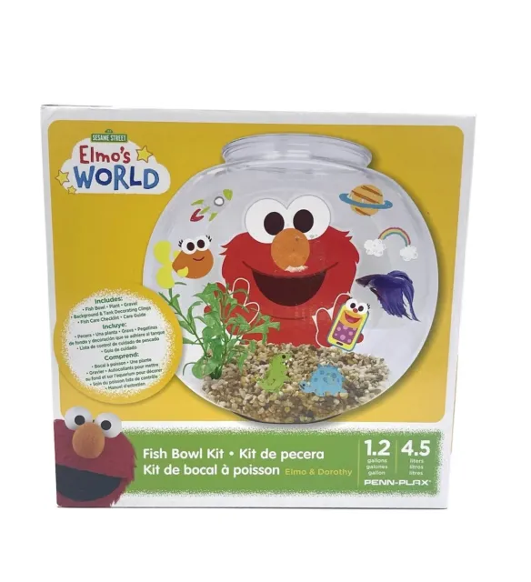 Sesame Street Elmo‘S World 1.2 Gallon Fish Bowl Kit For Kids NIB