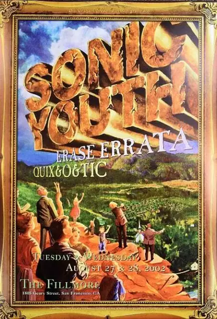 Sonic Youth Concert Poster 2002 F-533 Fillmore