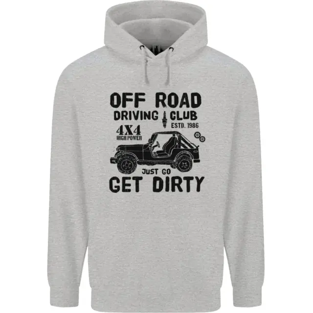 Off Road Driving Club Get Dirty 4x4 Funny Mens 80% Cotton Hoodie