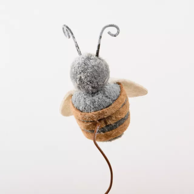 Bee Felt on Wire Pick 14" H