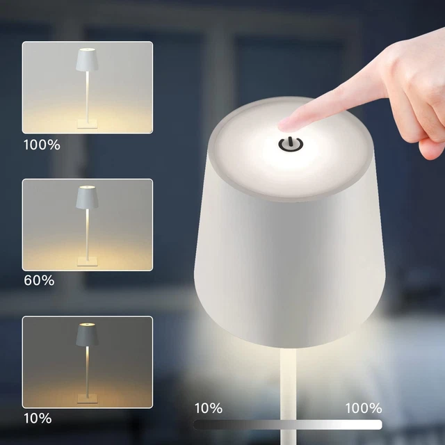Lampada Da Tavolo Touch Led Ricaricabile Bar Hotel Ristorante Usb 2