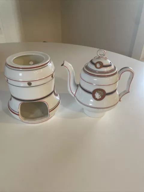 SET OF 1820’S PORCELAINE DE PARIS Tea Pot & Warmer Rare Find! 3