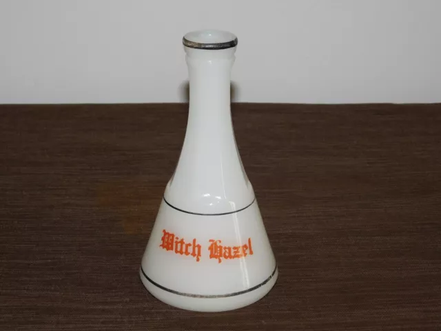 Vintage Barber Shaving 7" High Witch Hazel Glass Bottle