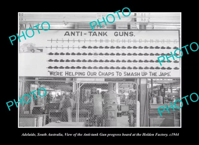 OLD LARGE HISTORIC PHOTO ADELAIDE SA THE HOLDEN ANTI TANK GUN FACTORY c1944