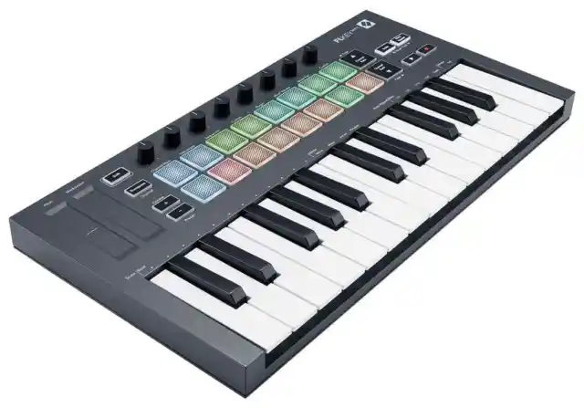 Kompaktes MIDI Controller Keyboard m. 25 anschlagdynamischen Tasten f. FL-Studio