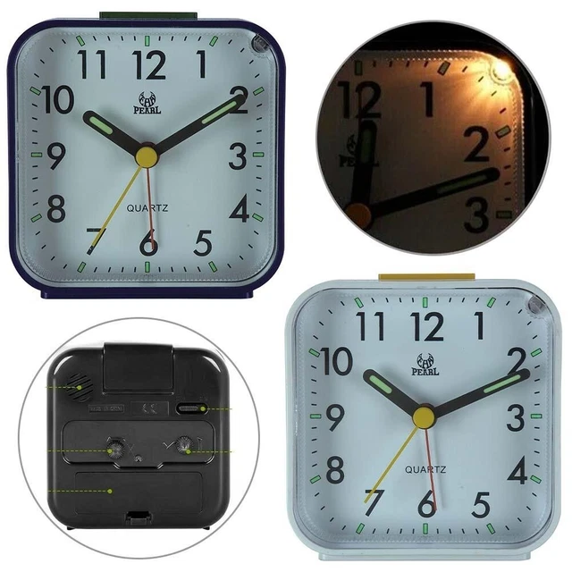 Eurotime 27024-00 Réveil Enfant Cheval - Silencieux, Lumineux Avec Répétition Alarme Et Design Mignon Alarme Crescendo Lumière Enfant