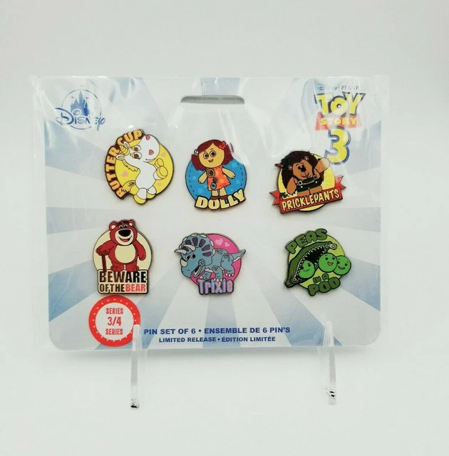 DISNEY TOY STORY 3 Pins 6 Pin Set Buttercup Lotso Limited Release