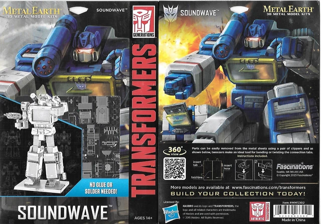 Metal Earth 3D-Modellbausatz „Starscream“ – Transformers Metall-Modell Zum Selberbauen, Lasergeschnitten