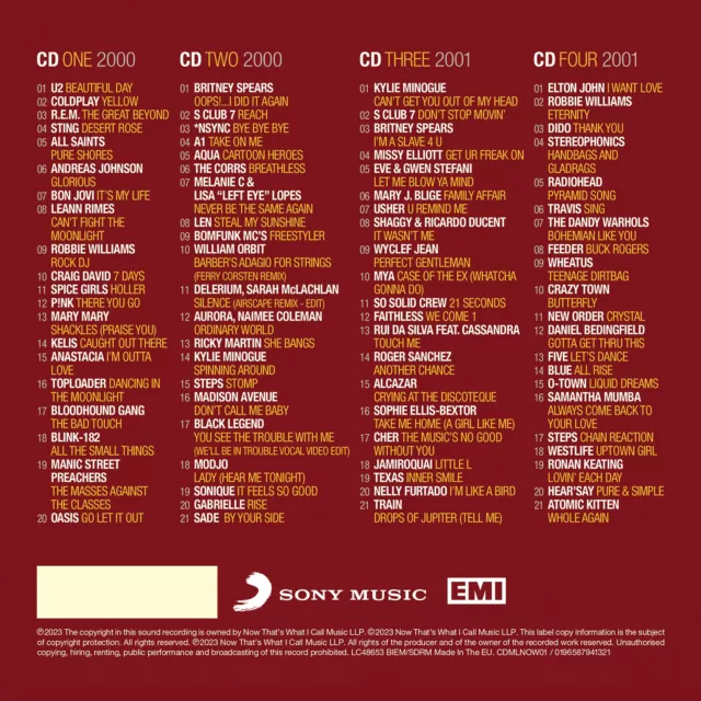 Various Artists NOW - Millennium 2000 - 2001 (CD) 4CD 3