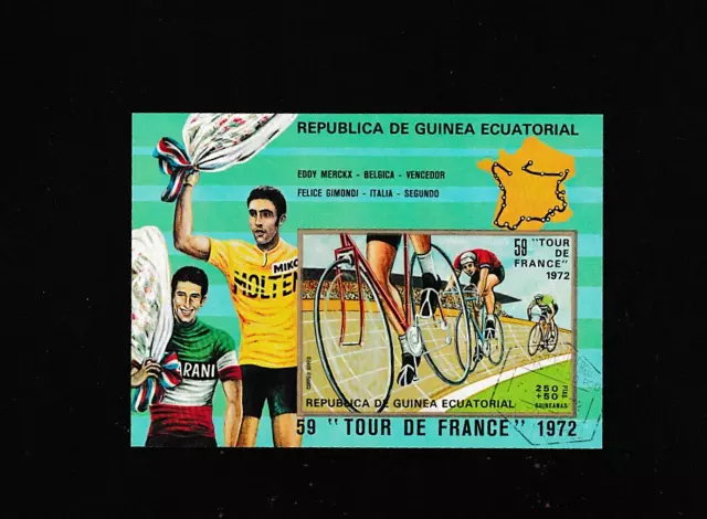 Block-Radrennen-59.Tour de France-Eddy Merckx-1972--gestempelt-Ä.-Guinea