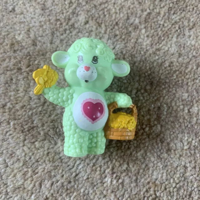 Vintage Care Bears Figure 1984  Care Bear Cousin Gentle Heart Lamb 5cm