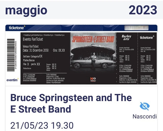 biglietti concerto bruce springsteen roma 21/5/23