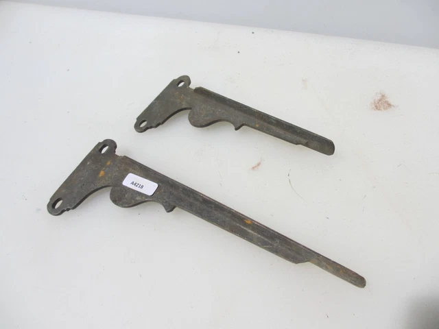 Vintage Brass Shelve Brackets Old Shelf Shelving Factory Industrial Deco 8"&6"D