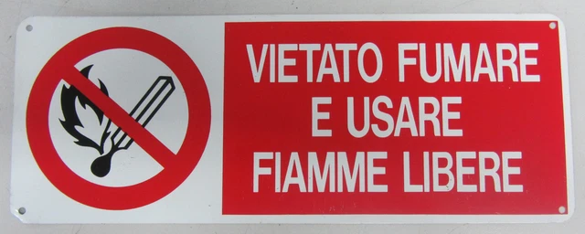 Cartello Segnaletico 'vietato Fumare' - In Alluminio 20x31cm - Foto 11