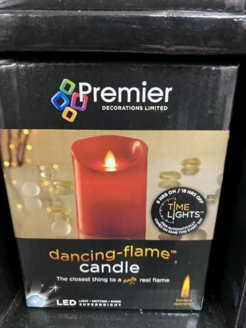 Dancing Flame Candles - Real Wax - Battery Operated / Powered - with Timer 13cm
