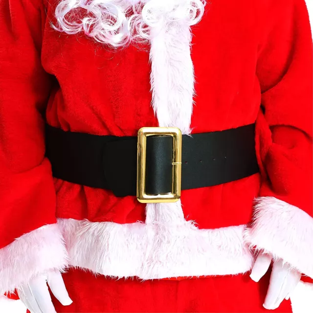 Adults Medium Thick Black Santa Belt - Costume Accessory Fancy Dress Up Pirate