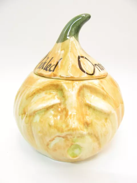 Vintage - Collectable Pickled Onion Crying Face Pot - Like Sylvac - Toni Raymond