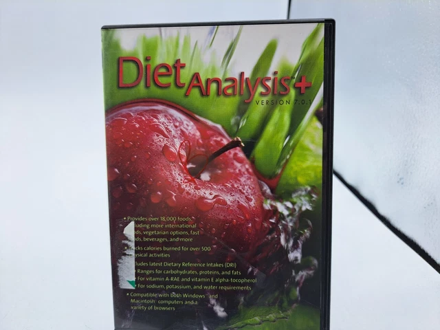 Diet Analysis Plus 7. 1 Windows/Mac CD-ROM by Wadsworth (2005, Digital, Other)