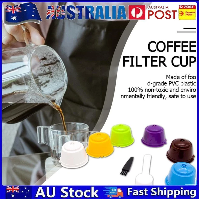 - 6pcs Refillable Coffee Capsules for Nescafe Dolce Gusto Coffee Filter Cup Pod