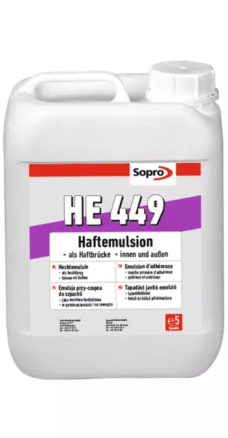 Sopro Emulsión He 449 Puente de Unión Fondo Agente Adhesivo 5KG