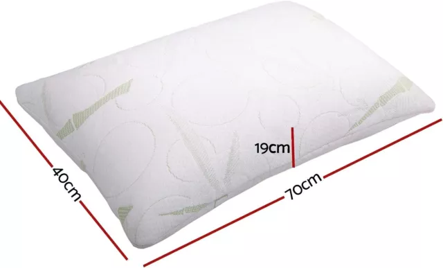 Memory Foam Pillows-2 X ECO Land Shredded Foam Bamboo Pillows Hypoallergenic B 2