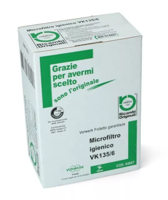 Filtro Igienico Hepa Originale Vorwerk Folletto Vk135 Vk136 44093