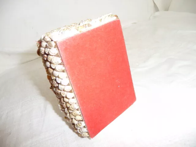 Rare** Antique SHELL BOX under cover seascape 5