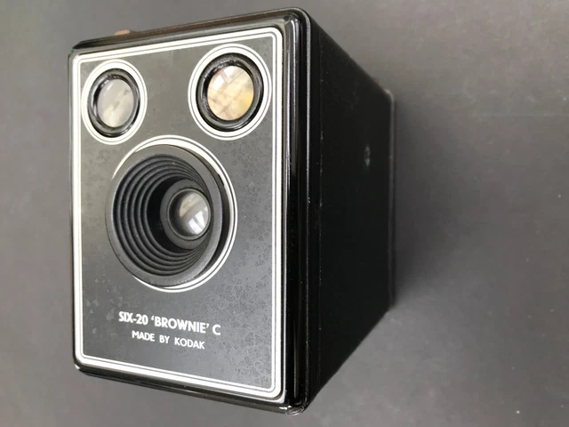 Kodak Six-20 ""Brownie"" Modelo C Caja de Película Cámara 1946/53 con Bolsa de Lona Original