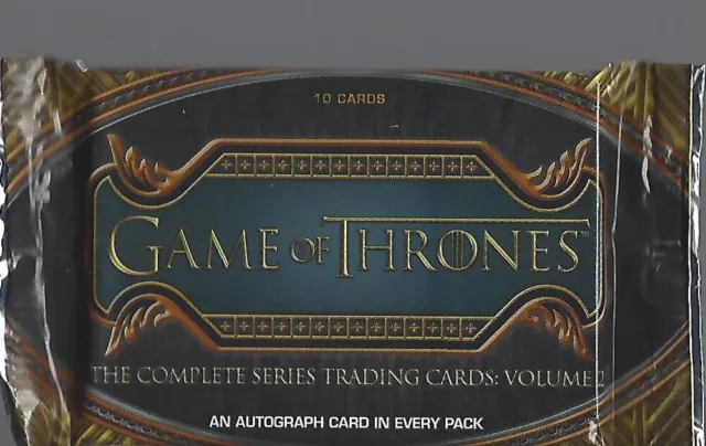 Game of Thrones Complete Series/Volume  2 Trading Card Pack original sealed