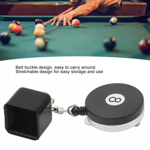 Billiards Pool Chalk Holder Practical Metal Retractable Belt Buckle Design