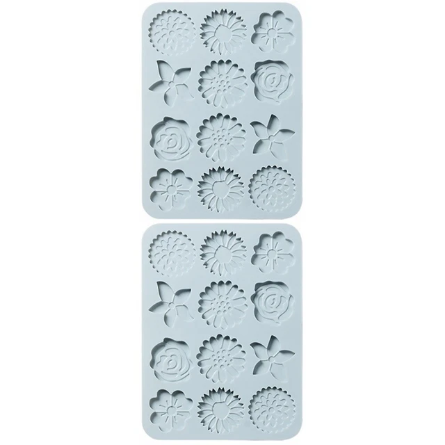 2 Pack Flower Baking Mold Silicone Molds Baking Silicone Chocolate Mold Bakeware