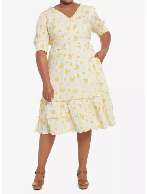 Her Universe Disney Mickey Mouse Lemon Midi Dress Plus Size 1