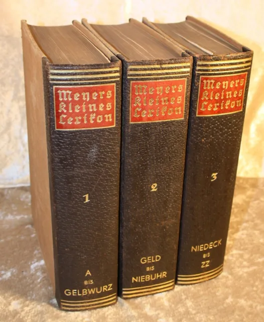 Meyers Kleines Lexikon in 3 Bänden-Bibliographisches Institut 9. Auflage-1933/34
