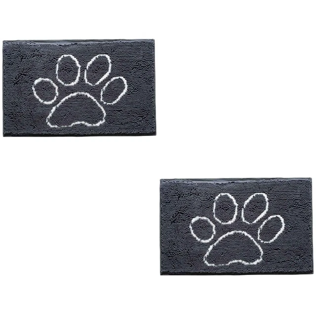 Juego de 2 mantas para perros mascotas alfombra para mascotas 80X50CM gris